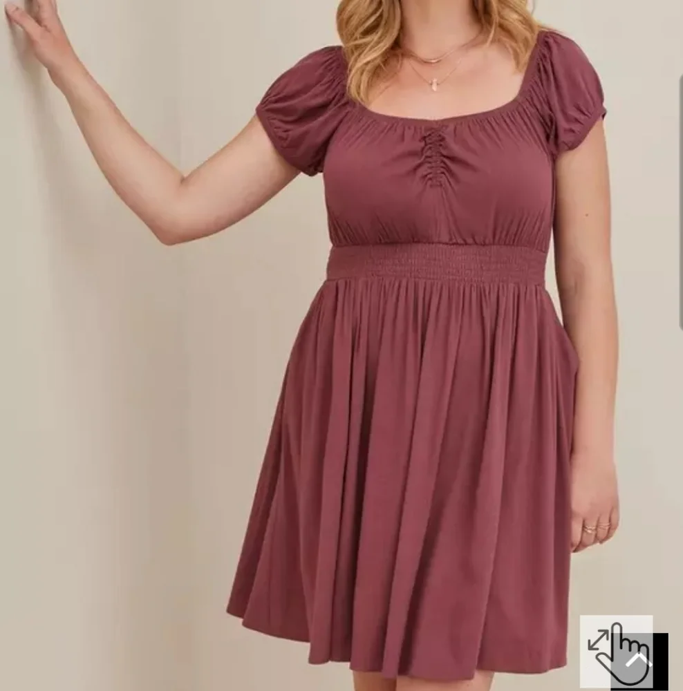 Torrid Mini Lenny Smocked Waist Dress, Size 5 - Picture 3 of 15
